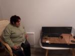 Titine bien installée dans sa maison